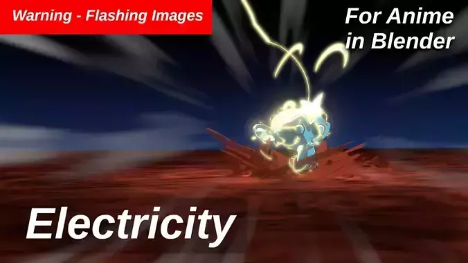 For Anime in Blender - Electricity 3D model