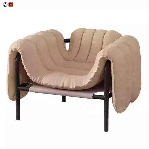 Puffy lounge chair 3D model
