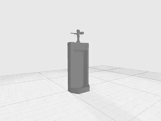 1 12 Scale Floor Urinal and divider