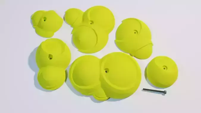 Rock Climbing Holds - Full Size - Googly Eyes