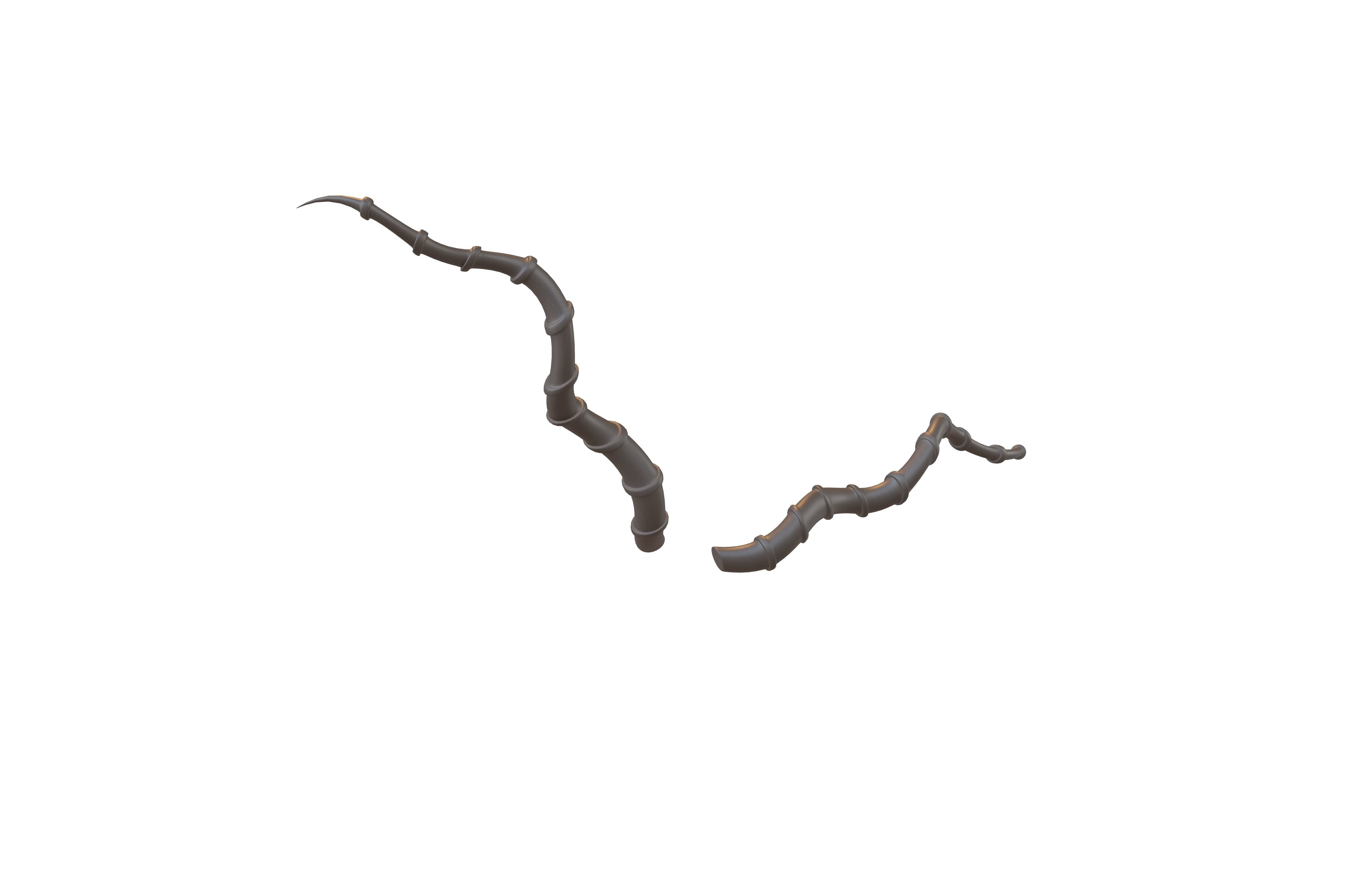 Demon Horn v4 002 Low-poly 3D model_3