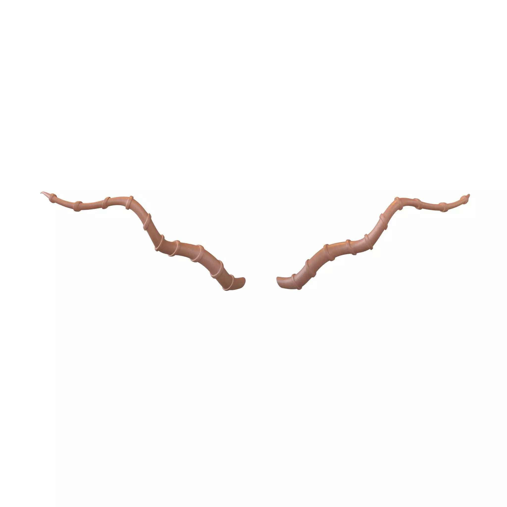 Demon Horn v4 005 Low-poly 3D model_0