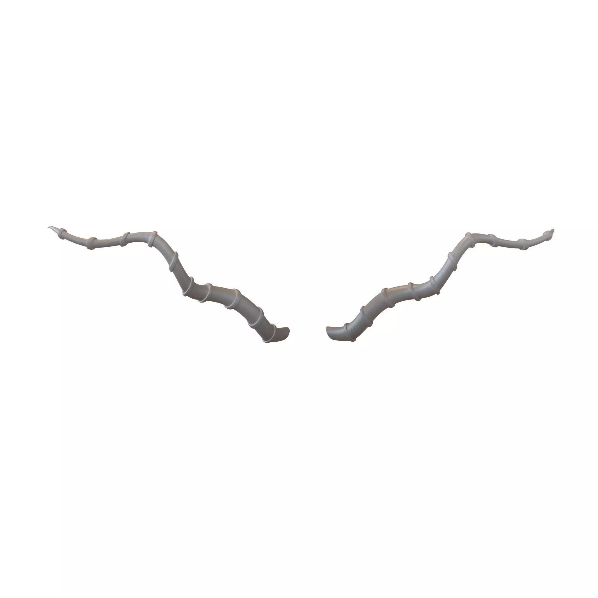 Demon Horn v4 006 Low-poly 3D model_0