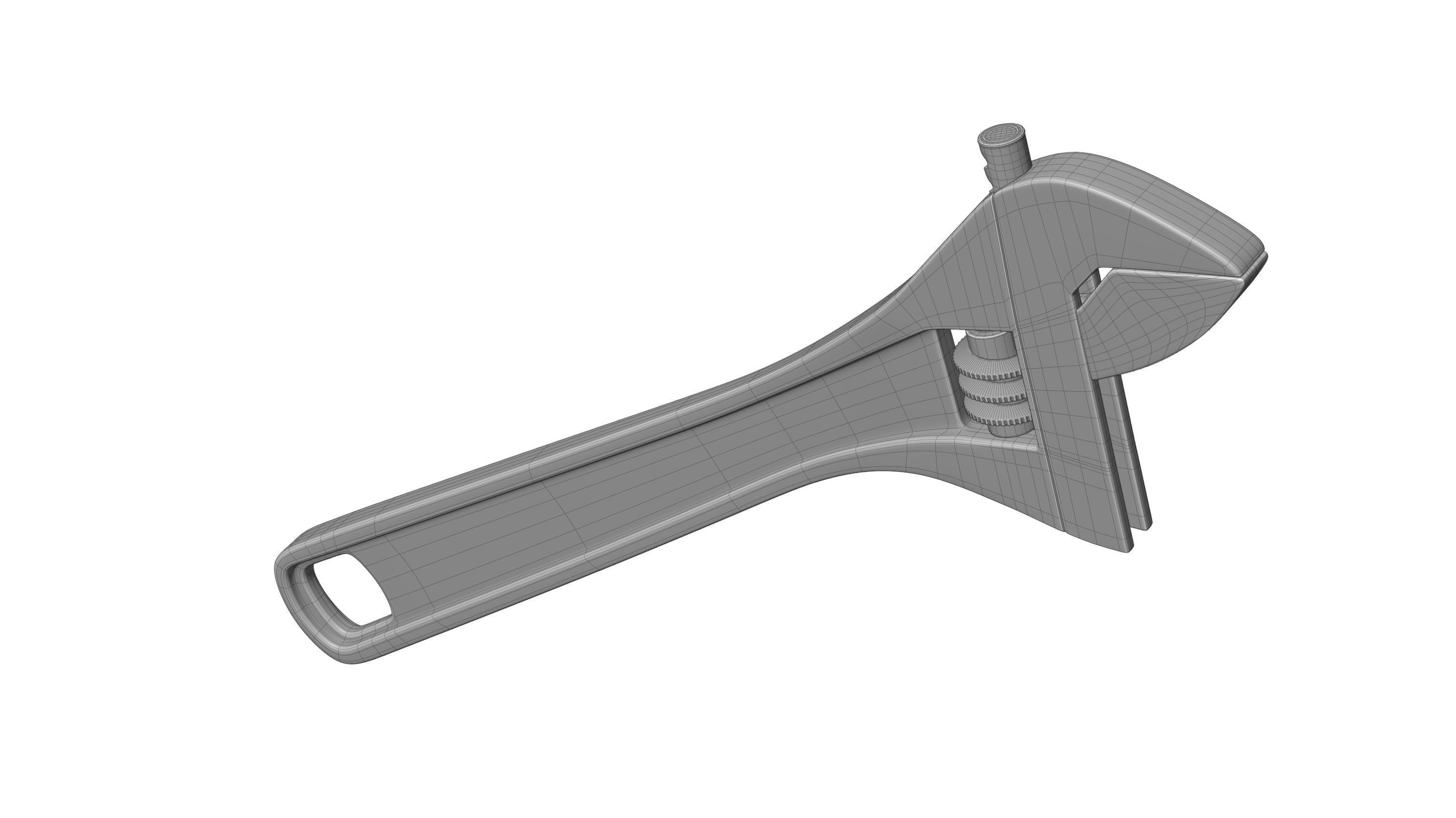 Adjustable Wrench 3D model_13