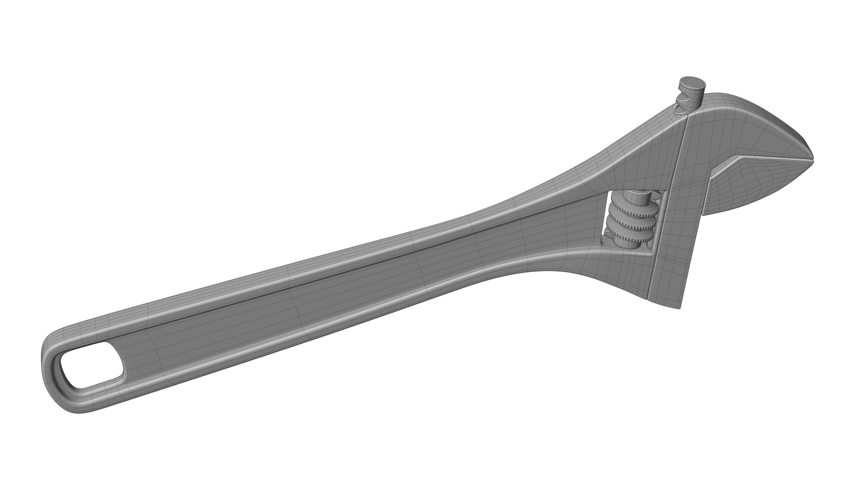 Adjustable Wrench 3D model_14