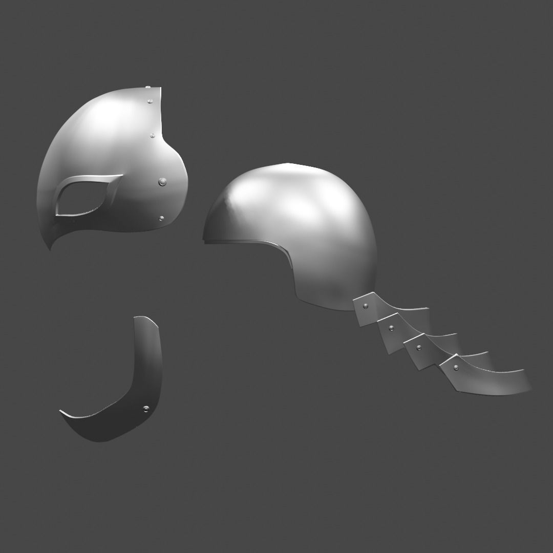 Griffith berserk armor and helmet 3D movie version 3D print model_4