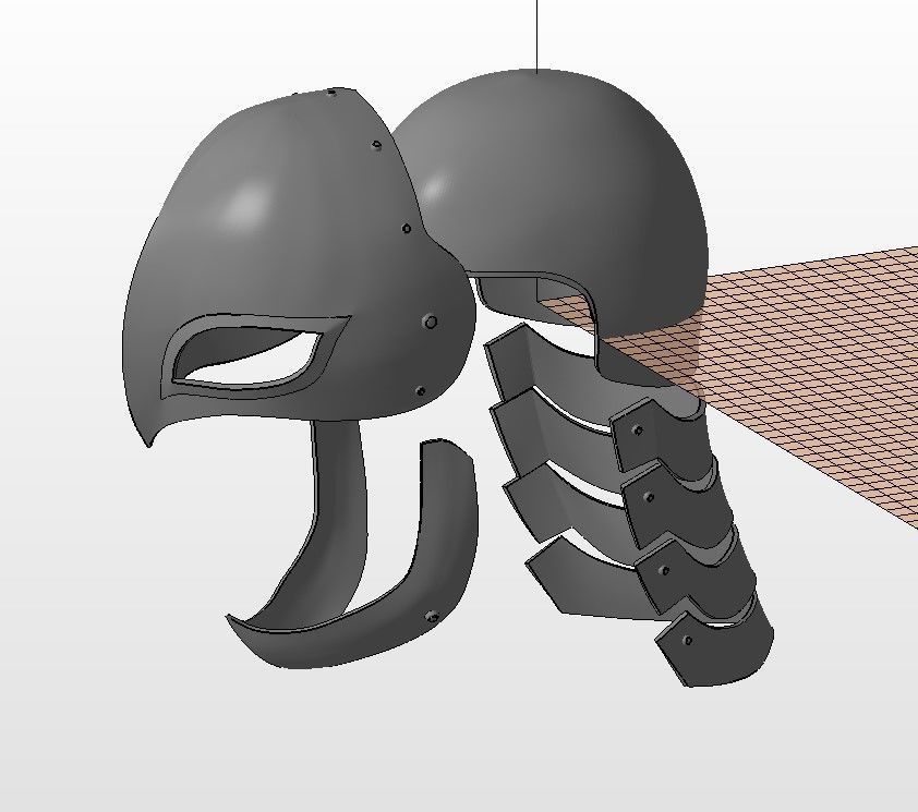 Griffith berserk armor and helmet 3D movie version 3D print model_25