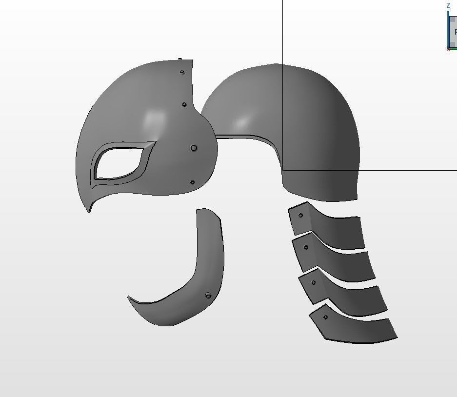 Griffith berserk armor and helmet 3D movie version 3D print model_24