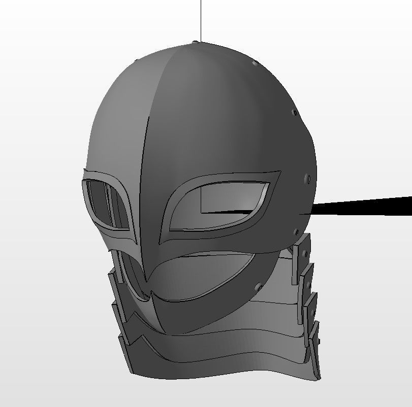 Griffith berserk armor and helmet 3D movie version 3D print model_27