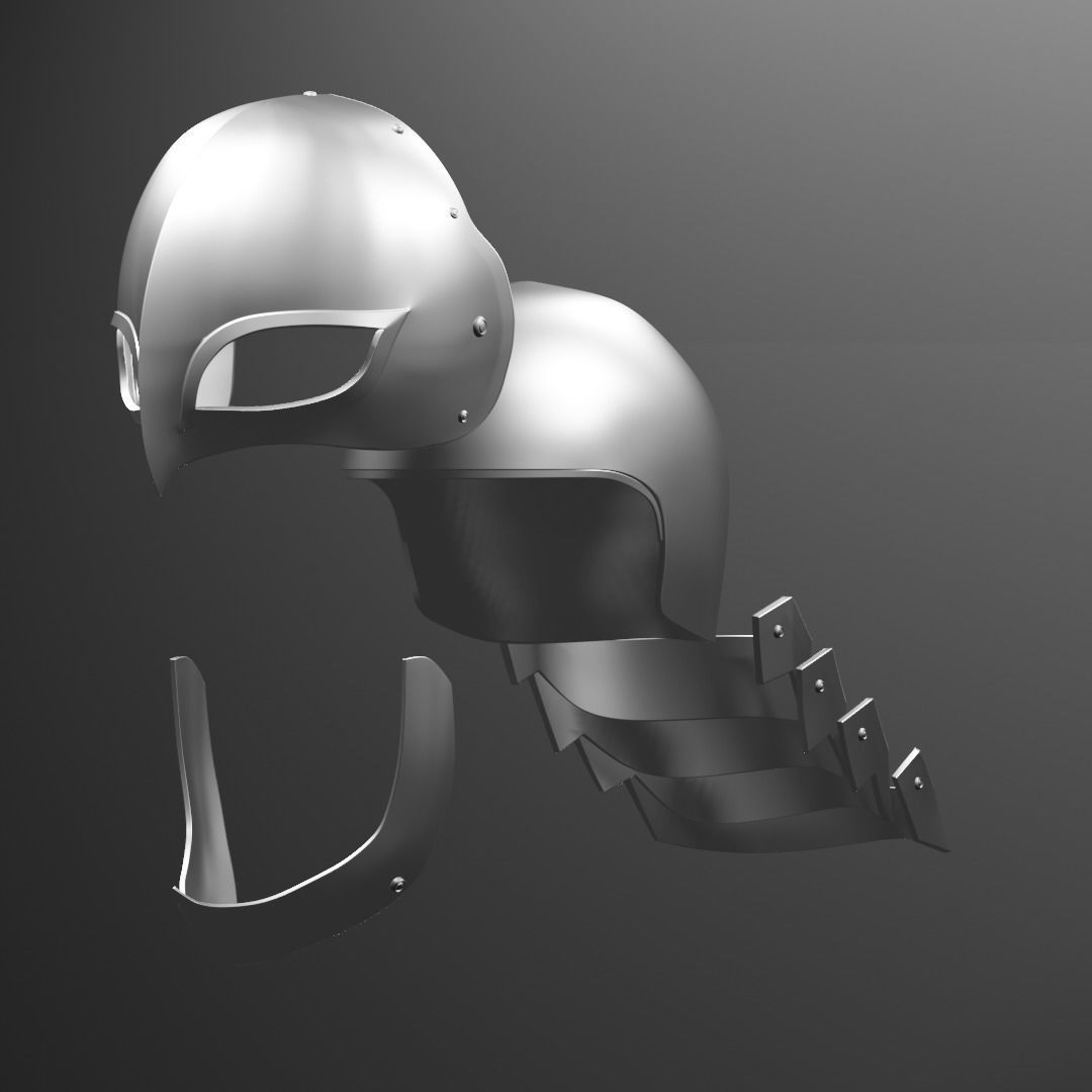 Griffith berserk armor and helmet 3D movie version 3D print model_5