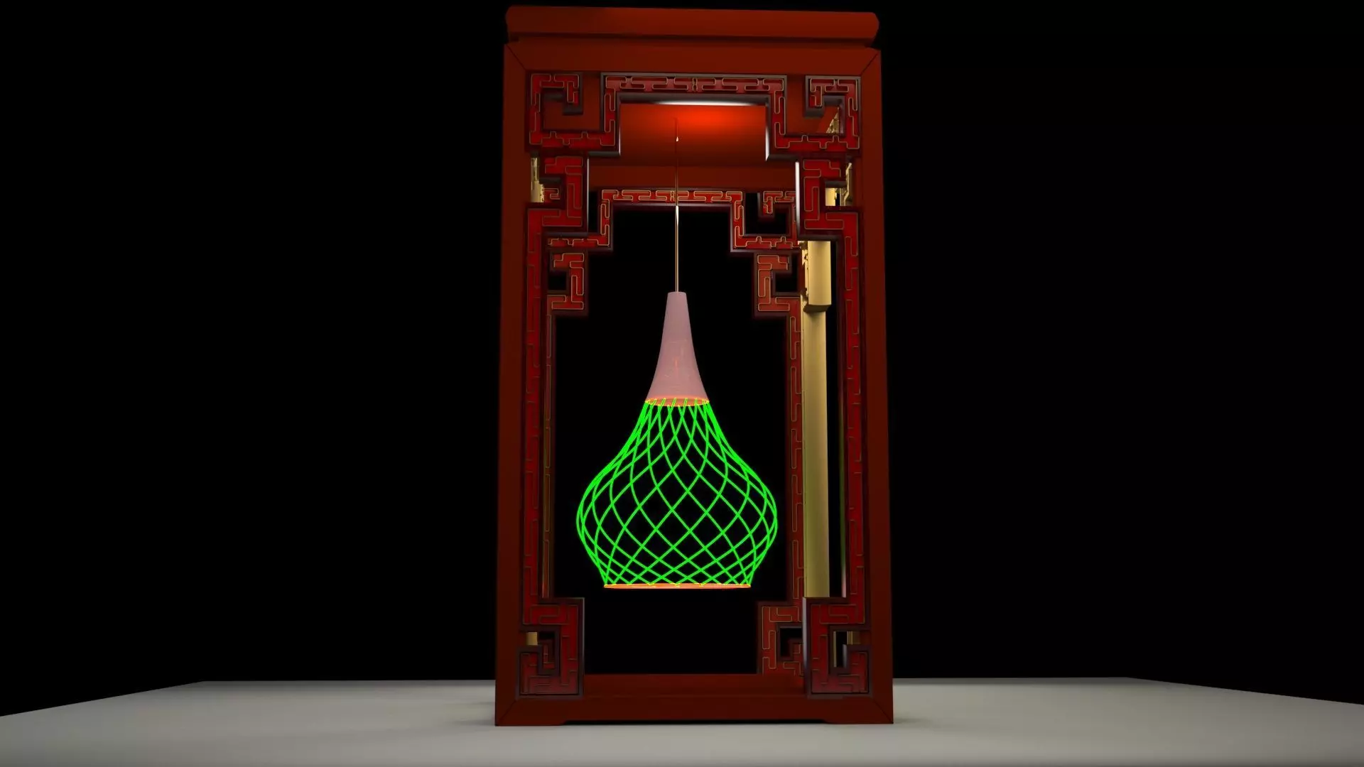 Chinese lantern 3D model_0