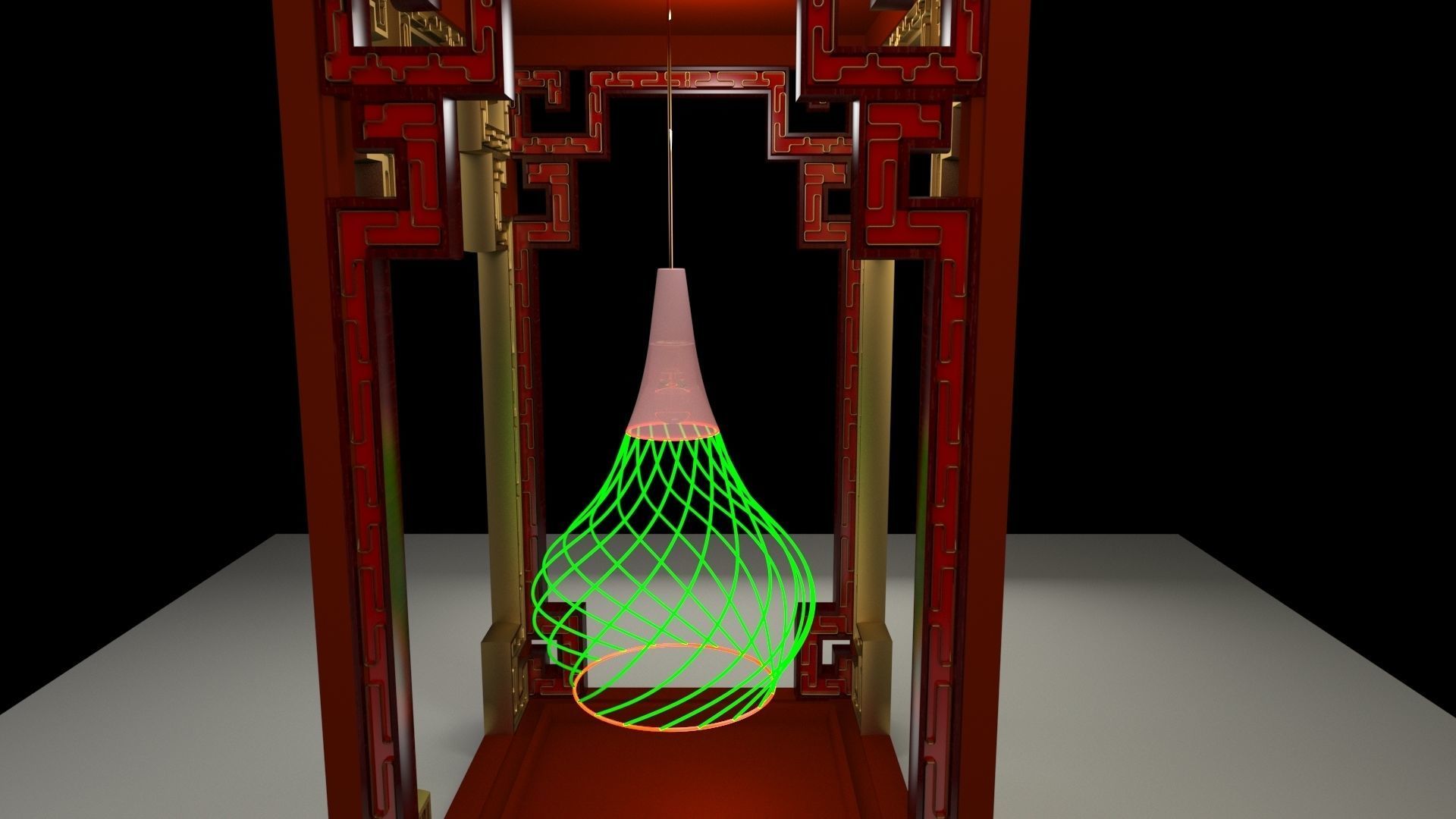 Chinese lantern 3D model_1