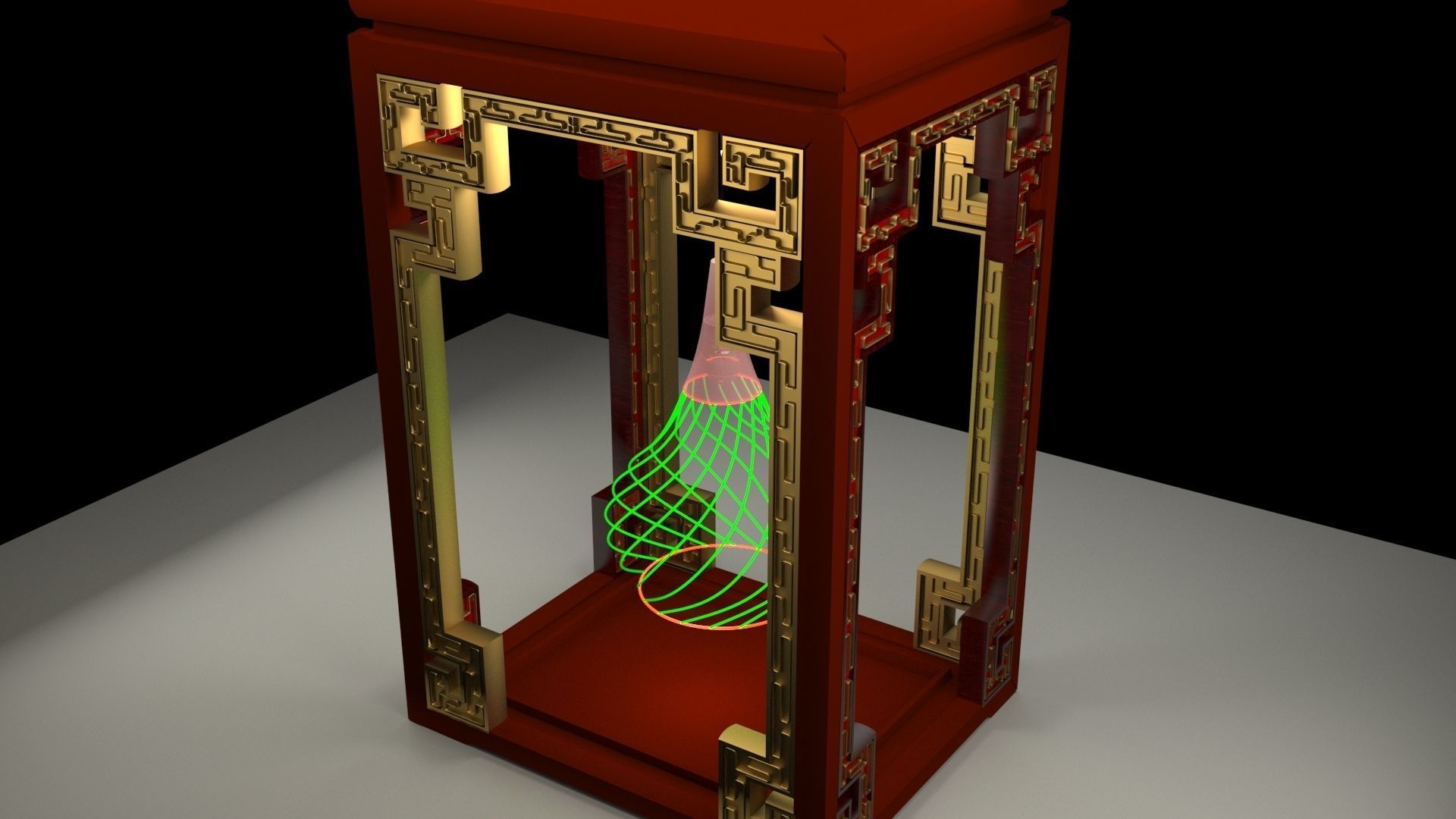 Chinese lantern 3D model_3