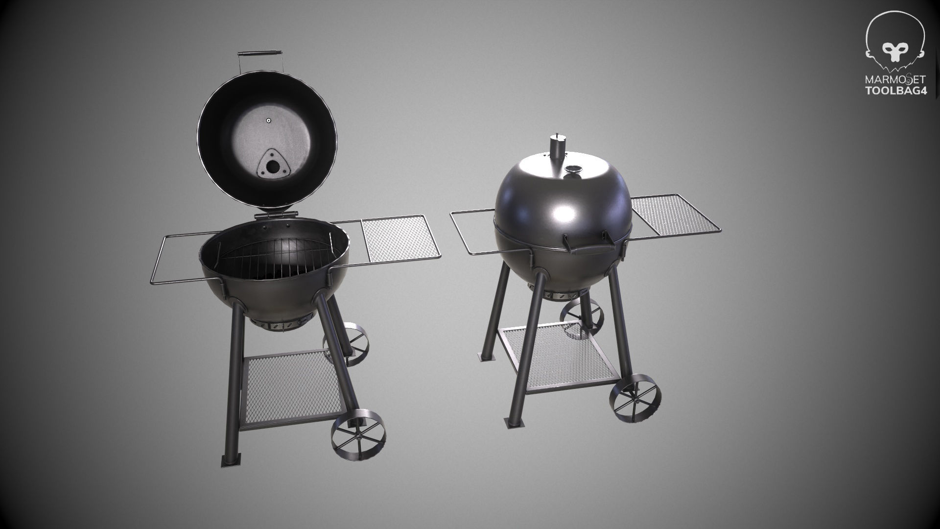 BBQ Grill V2 Low-poly 3D model_18
