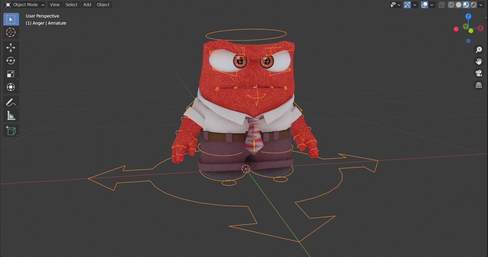 Inside Out - Anger rigged 3D model_2