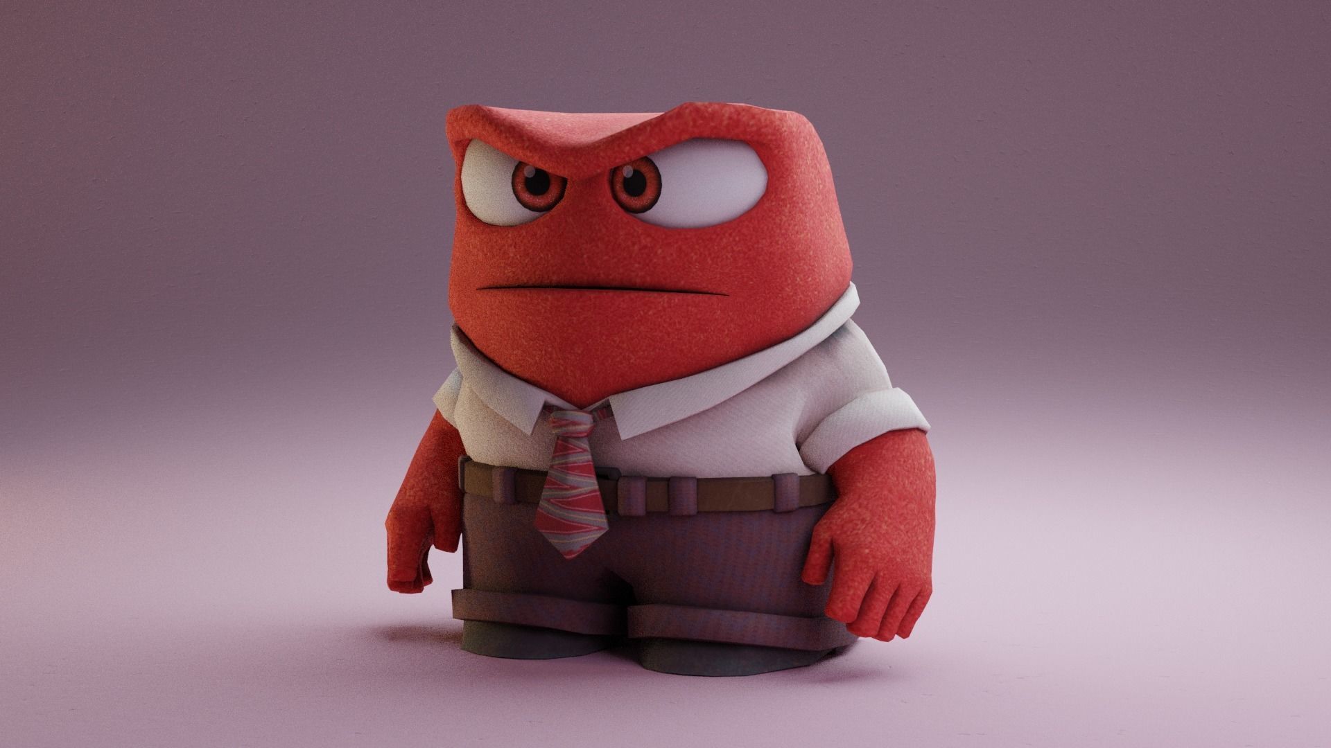 Inside Out - Anger rigged 3D model_8