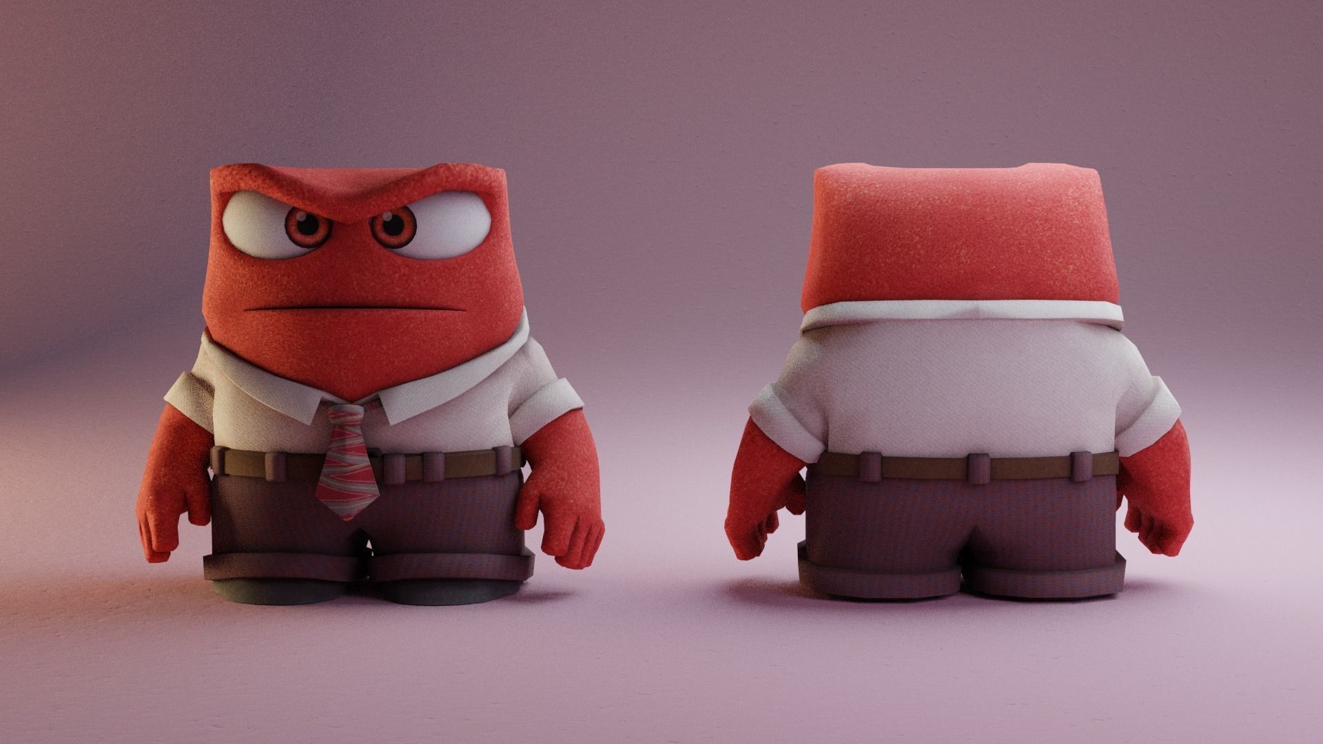 Inside Out - Anger rigged 3D model_5