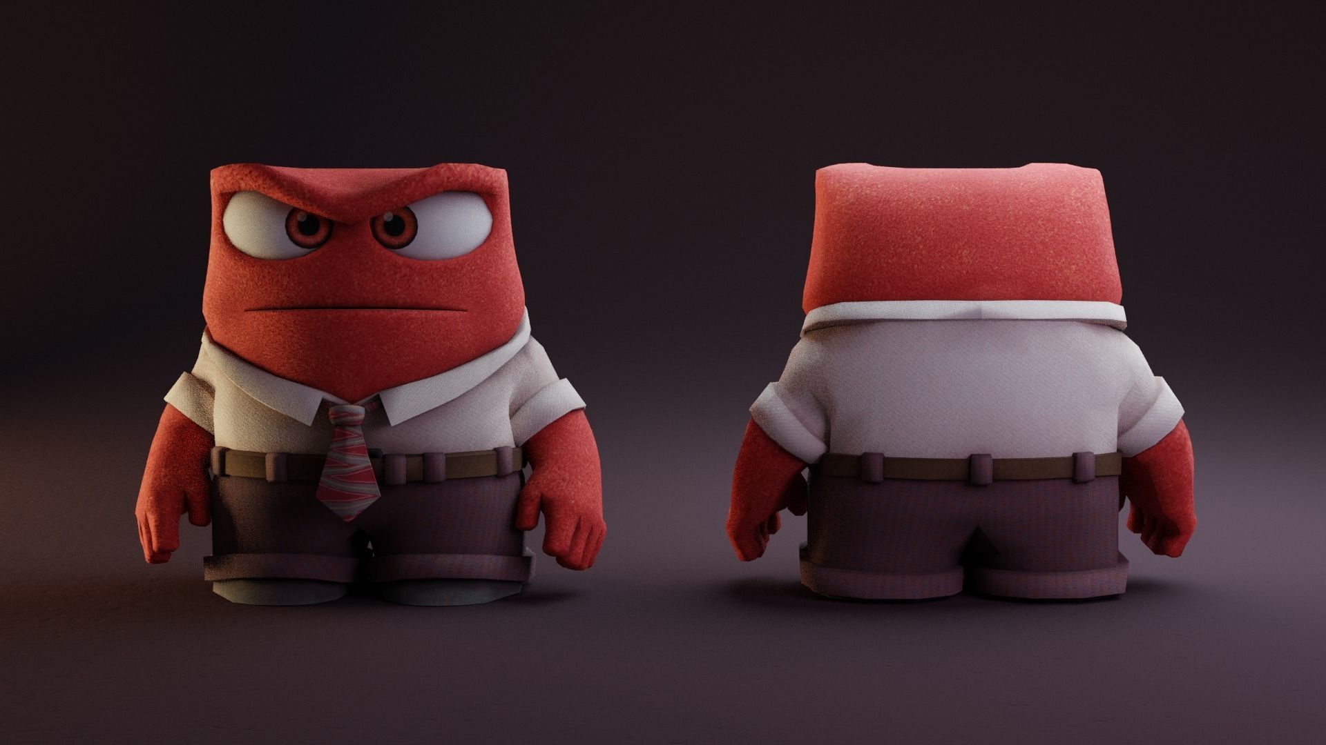 Inside Out - Anger rigged 3D model_11