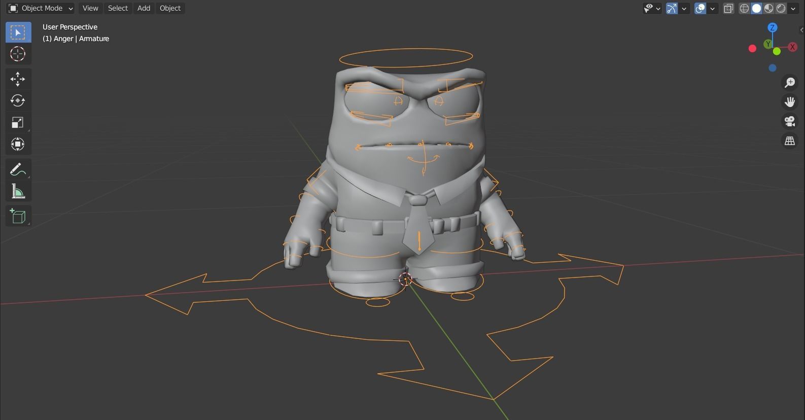 Inside Out - Anger rigged 3D model_10
