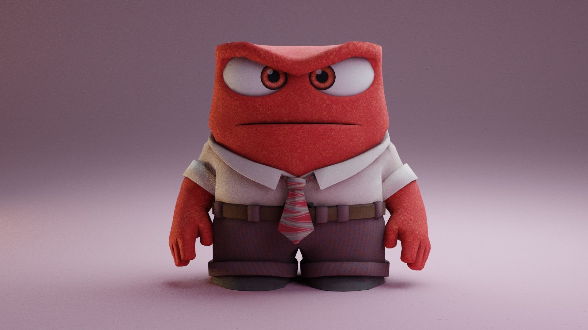 Inside Out - Anger rigged 3D model_9