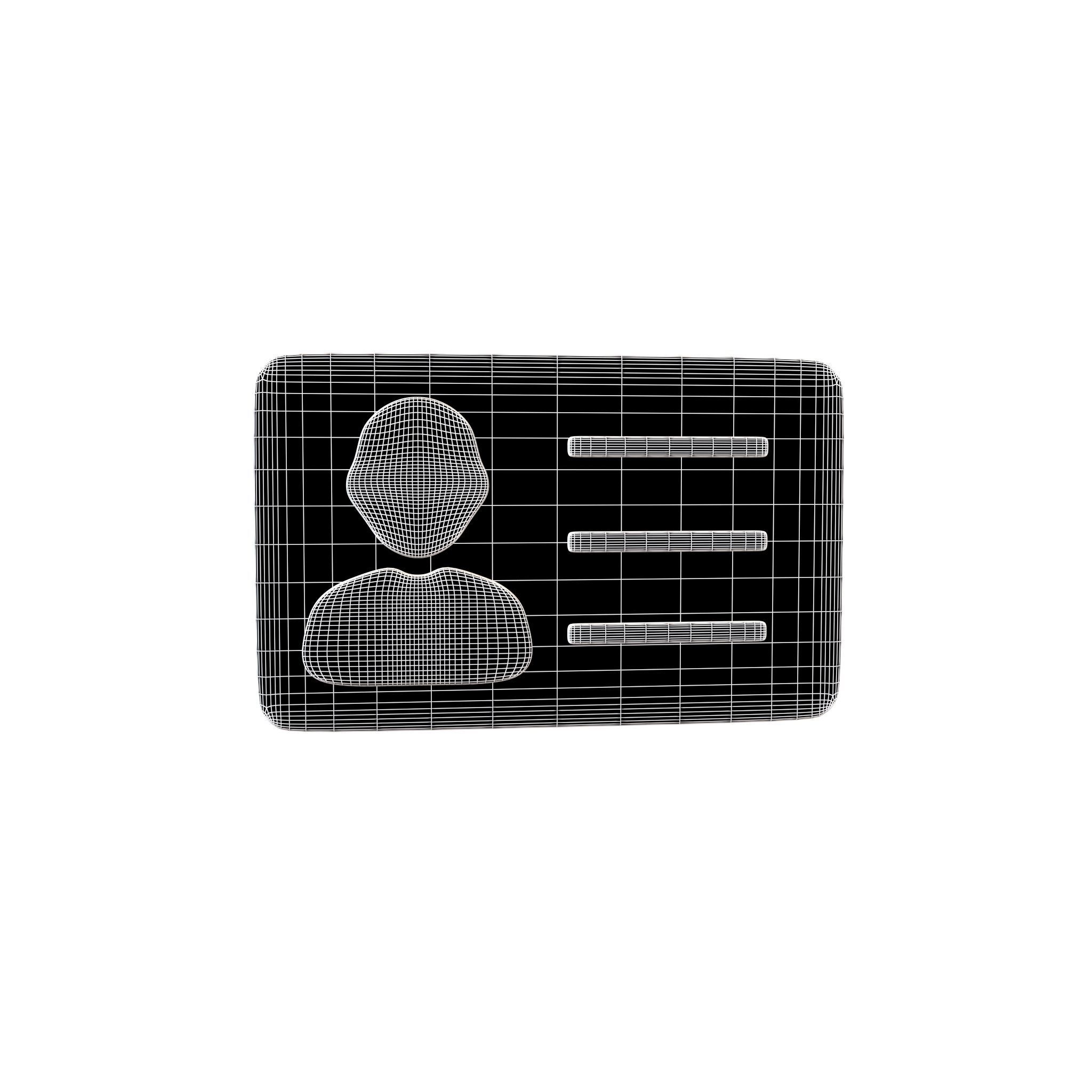 ID Card Icon v1 002 Low-poly 3D model_6