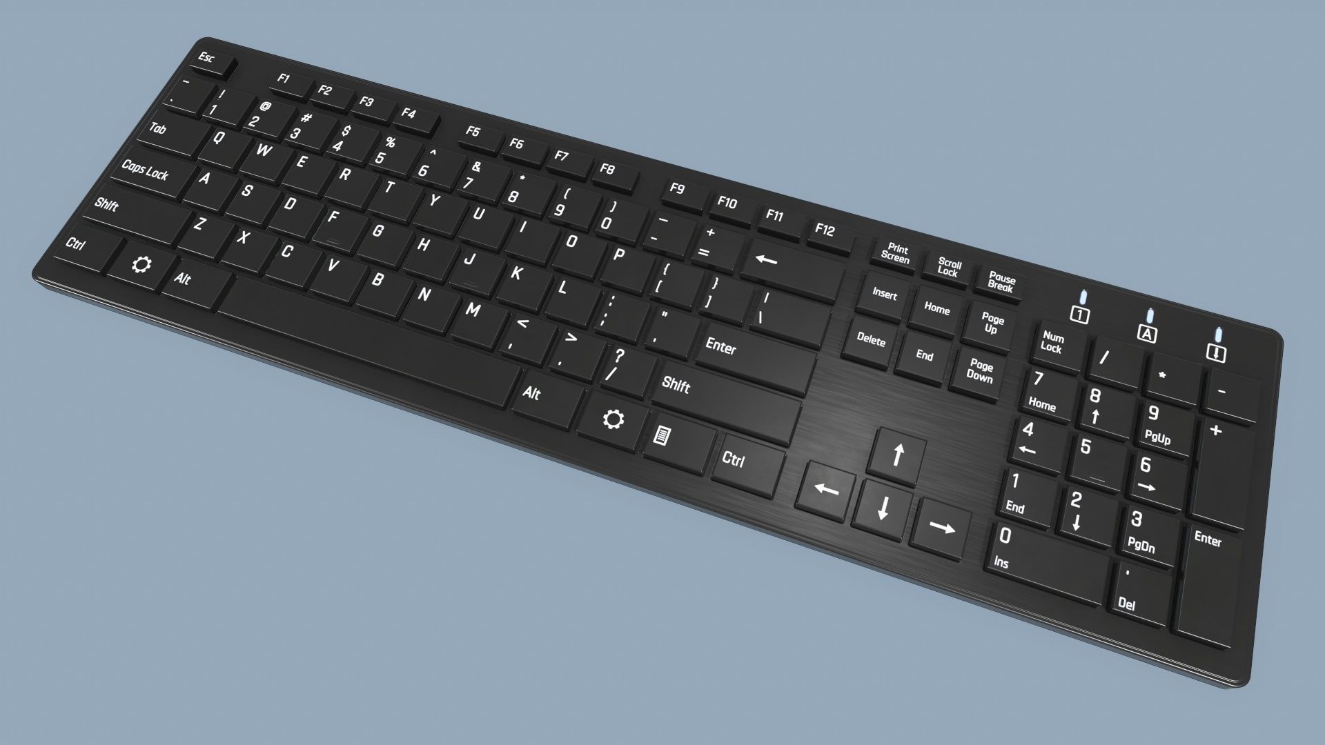 Computer Mouse and Keyboard Low-poly 3D model_7
