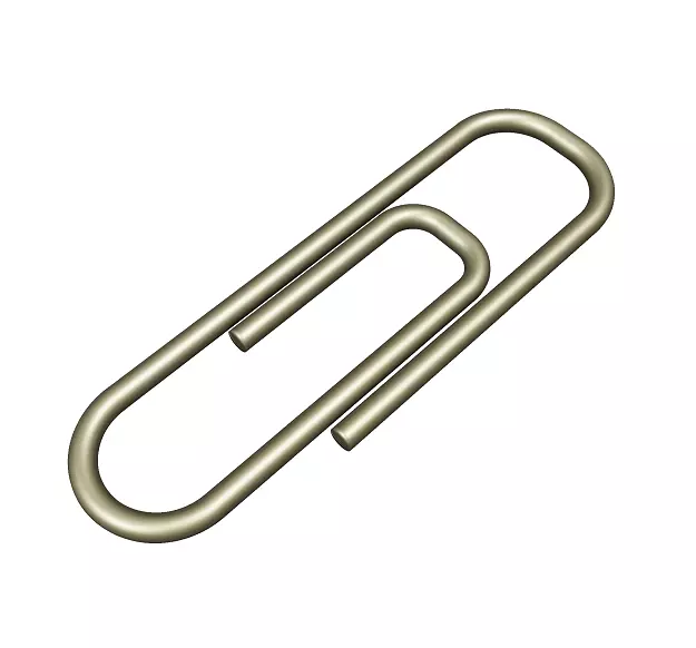 Brass Paper Clip Low-poly 3D model_0
