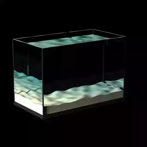 Aquarium with sand in it