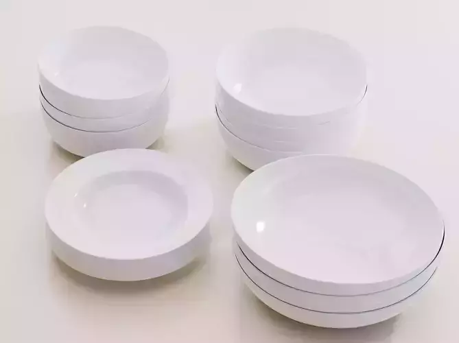 Four Plates Pack 3D Model