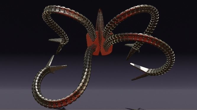 DOC OCK ARMS MADE IN BLENDER 3D model_2
