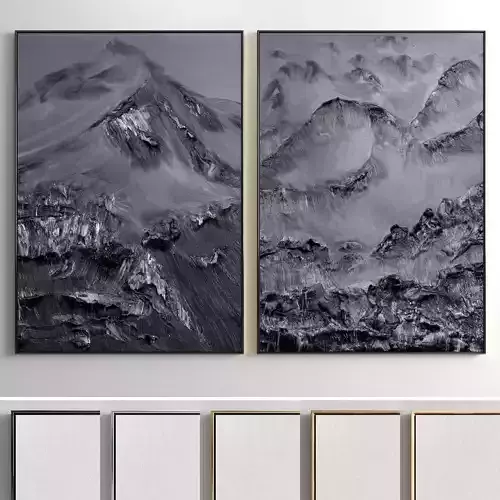 Plaster Two Photo Frame E-09