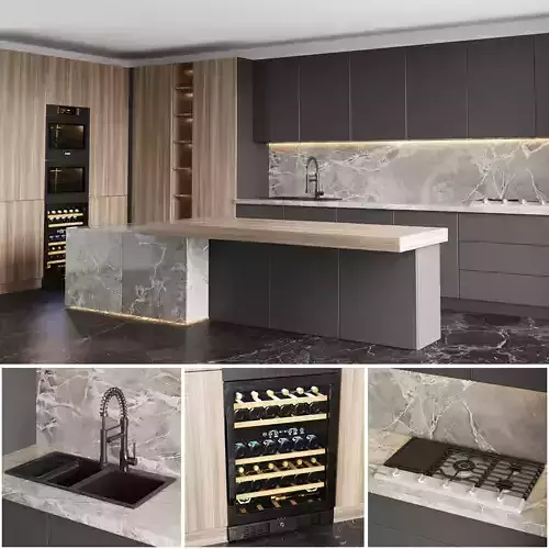 Modern Kitchen 011 3D model