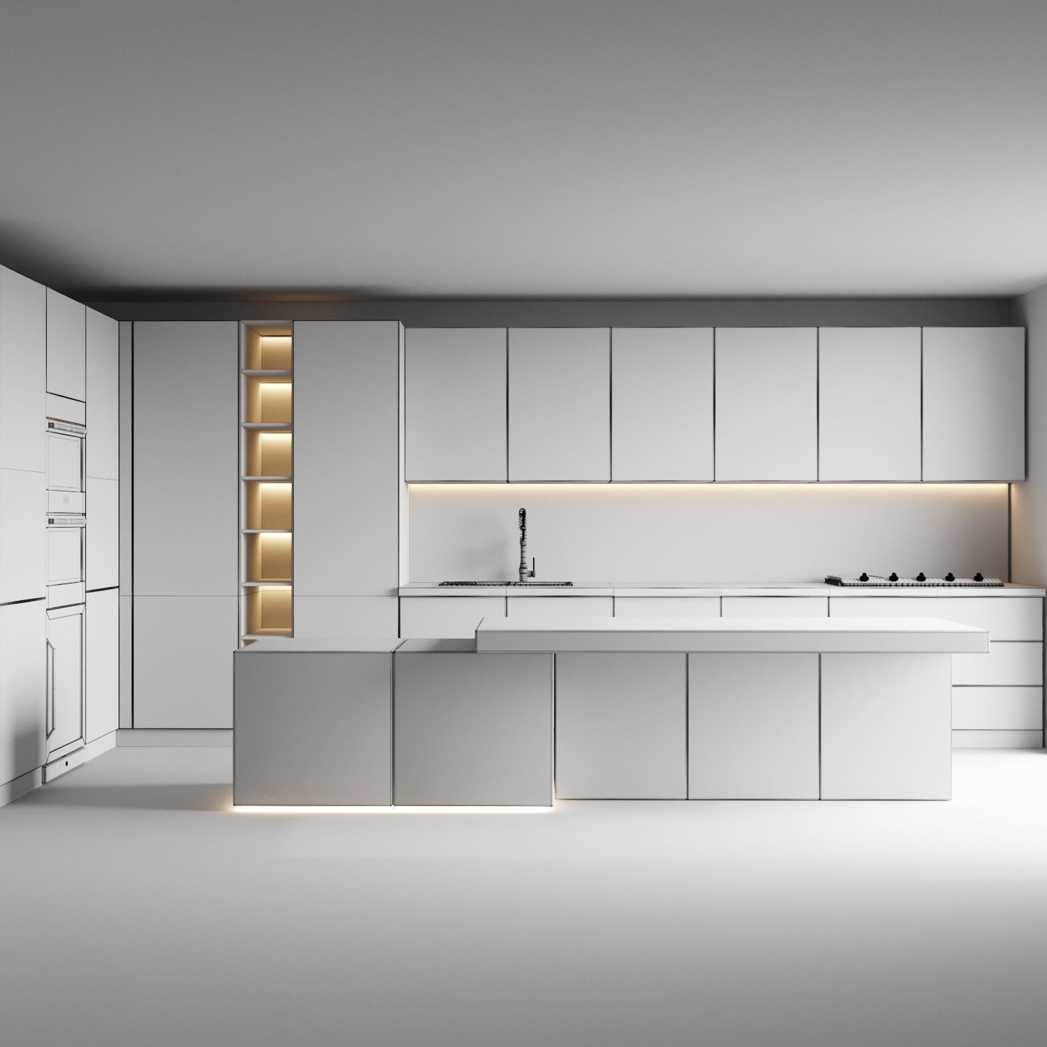 Modern Kitchen 011 3D model_5