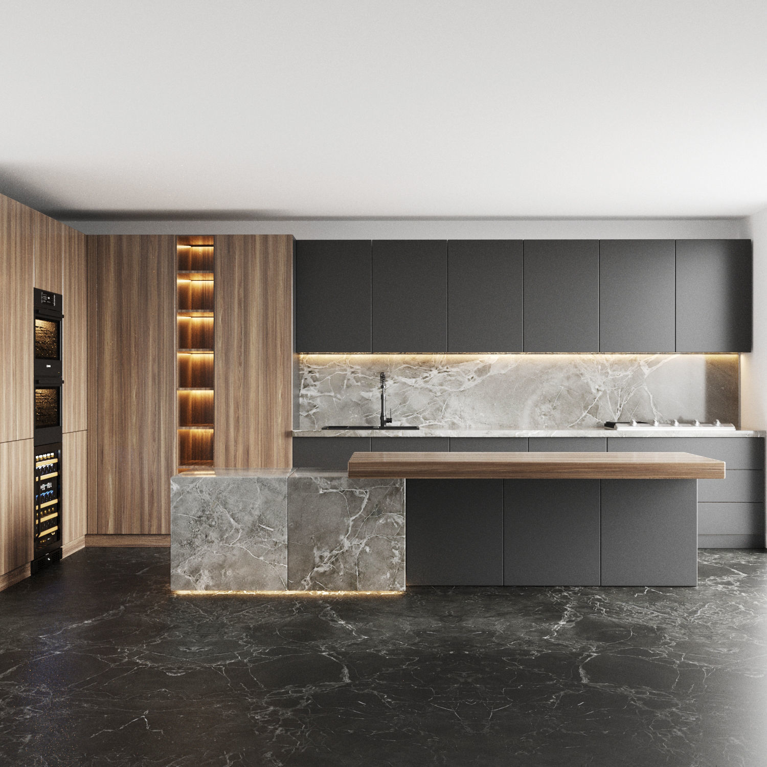 Modern Kitchen 011 3D model_1