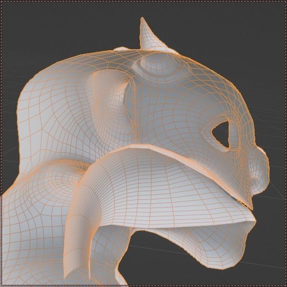 Troll Orc fantasy creature Low-poly 3D model_5