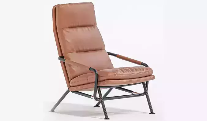 KONTRAPUNKT Recliner leather armchair 3D model