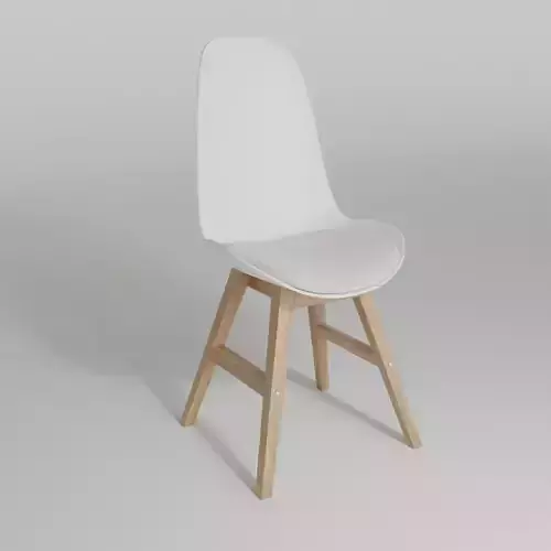 Chair with wooden legs