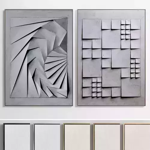 Plaster Two Photo Frame E-14