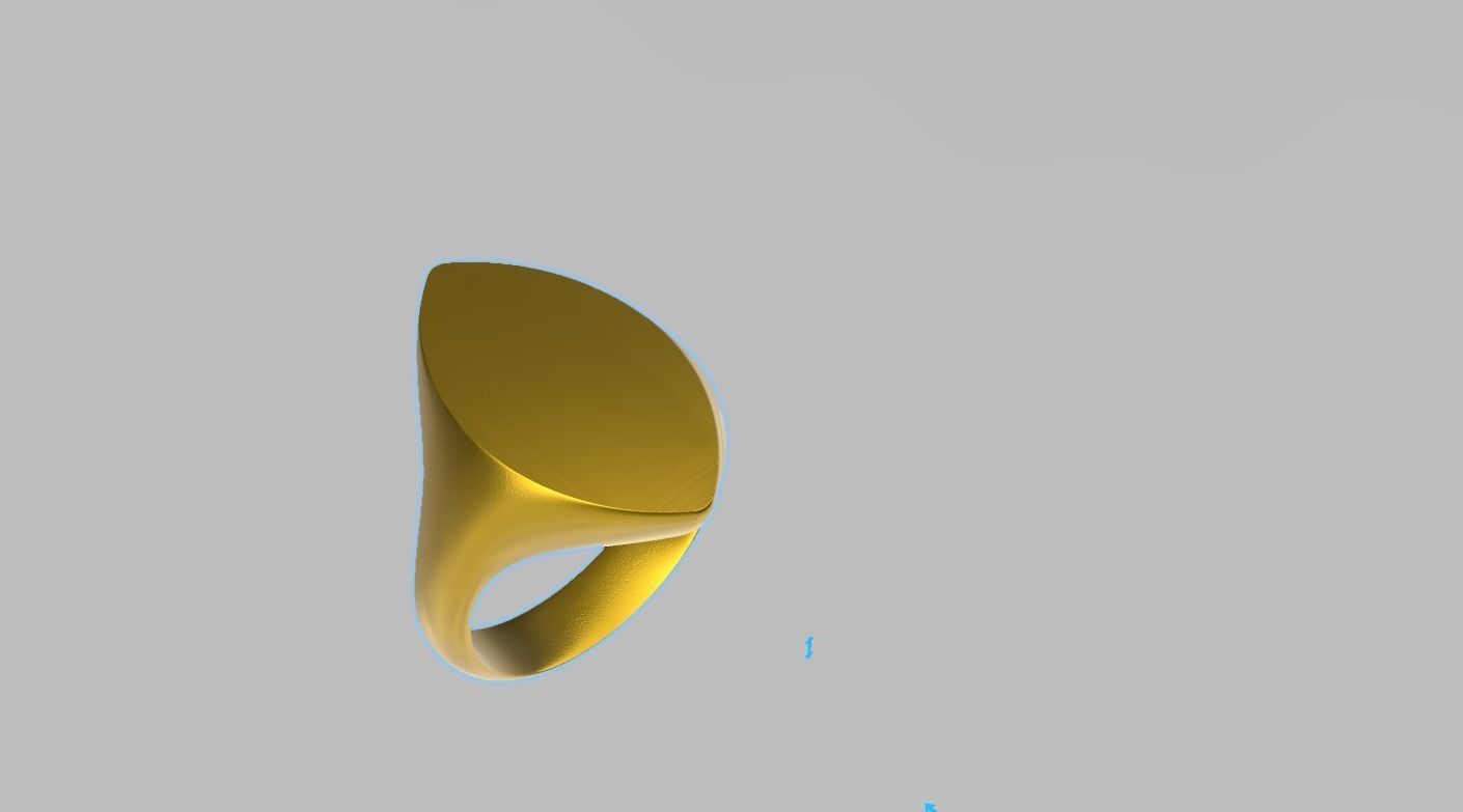 3 types signet ring 1 to 10 US sizes stl verified 3D print model_1