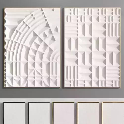 Plaster Two Photo Frame E-12