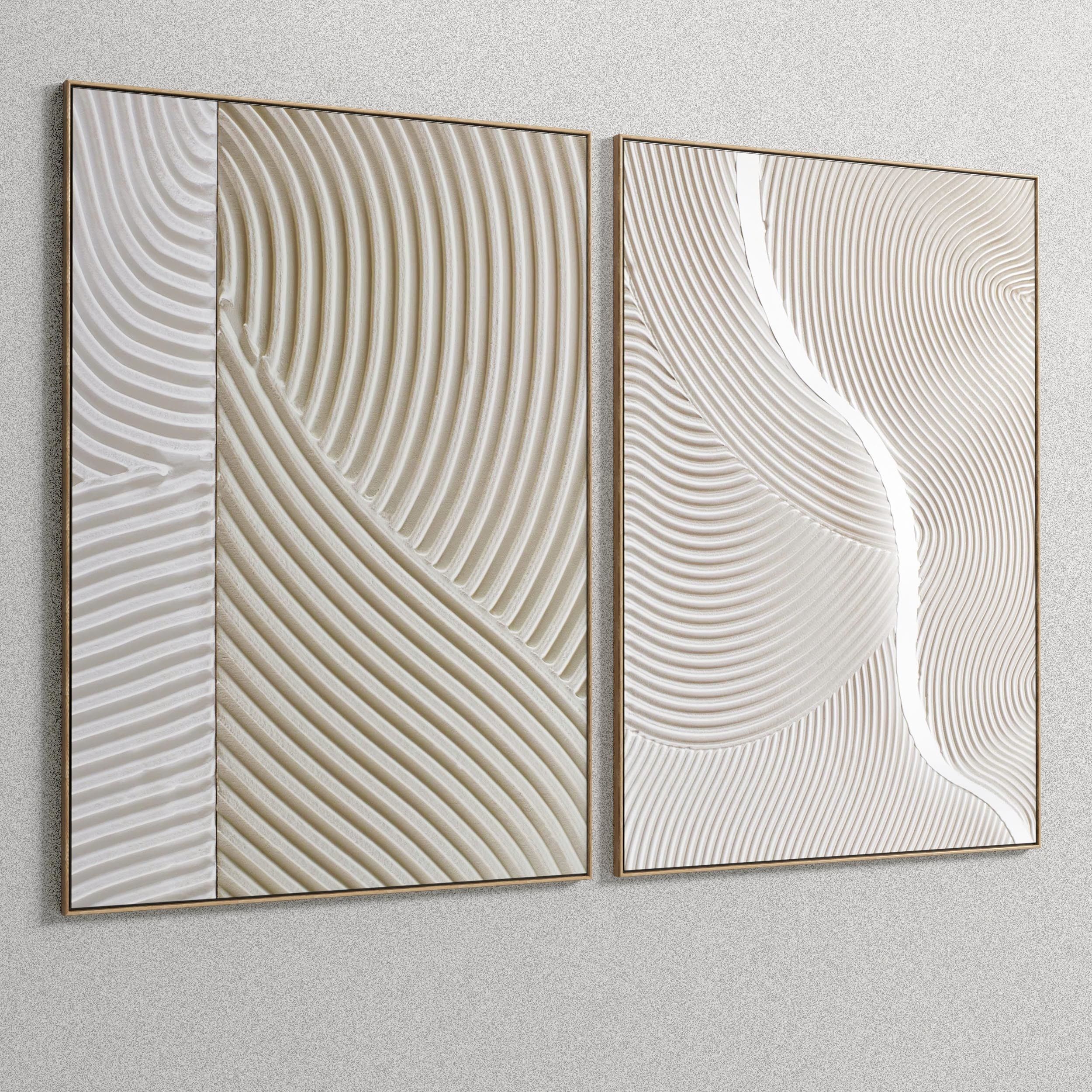 Plaster Two Photo Frame E-13 Low-poly 3D model_3