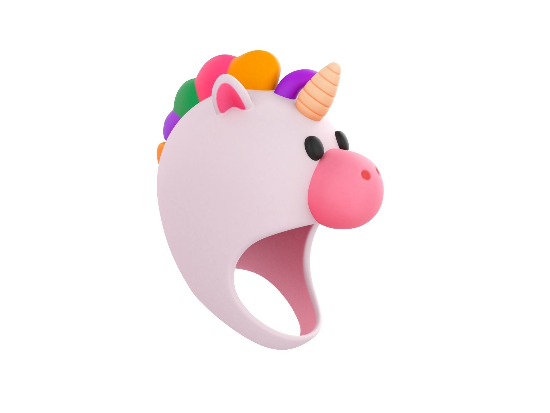 Prop046 Unicorn Hat 3D model_2