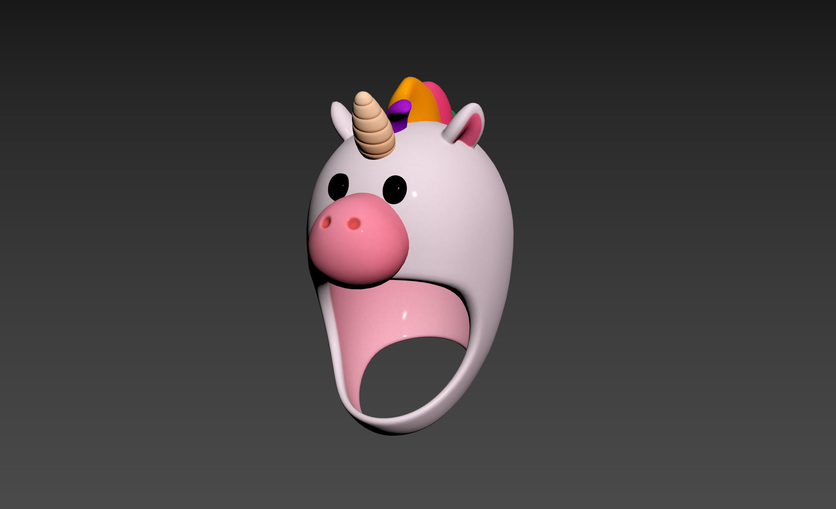 Prop046 Unicorn Hat 3D model_10