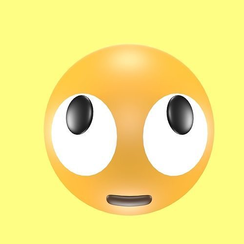 3D Eye Roll emoticons Free low-poly 3D print model