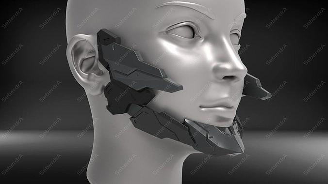 3D Model of Cyborg Jaws V4 3D print model