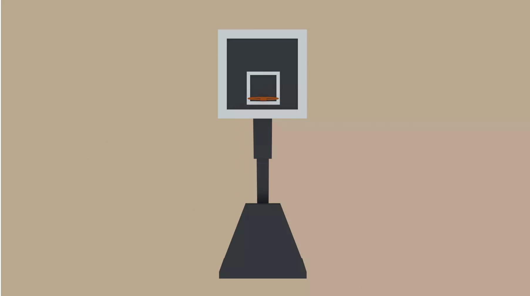 Basketball hoop Low-poly 3D model