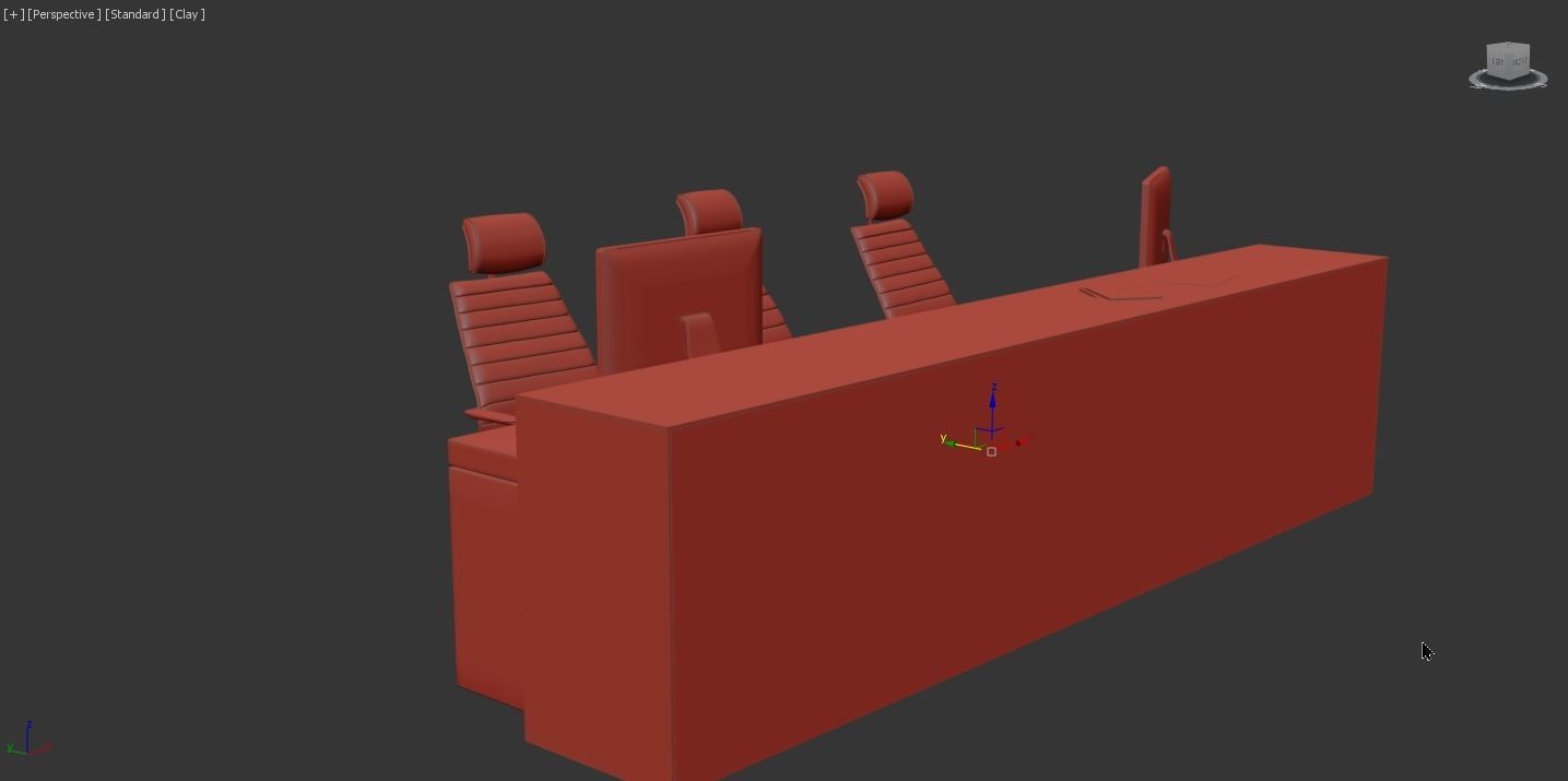 Stone Reception Desk 3D model_6