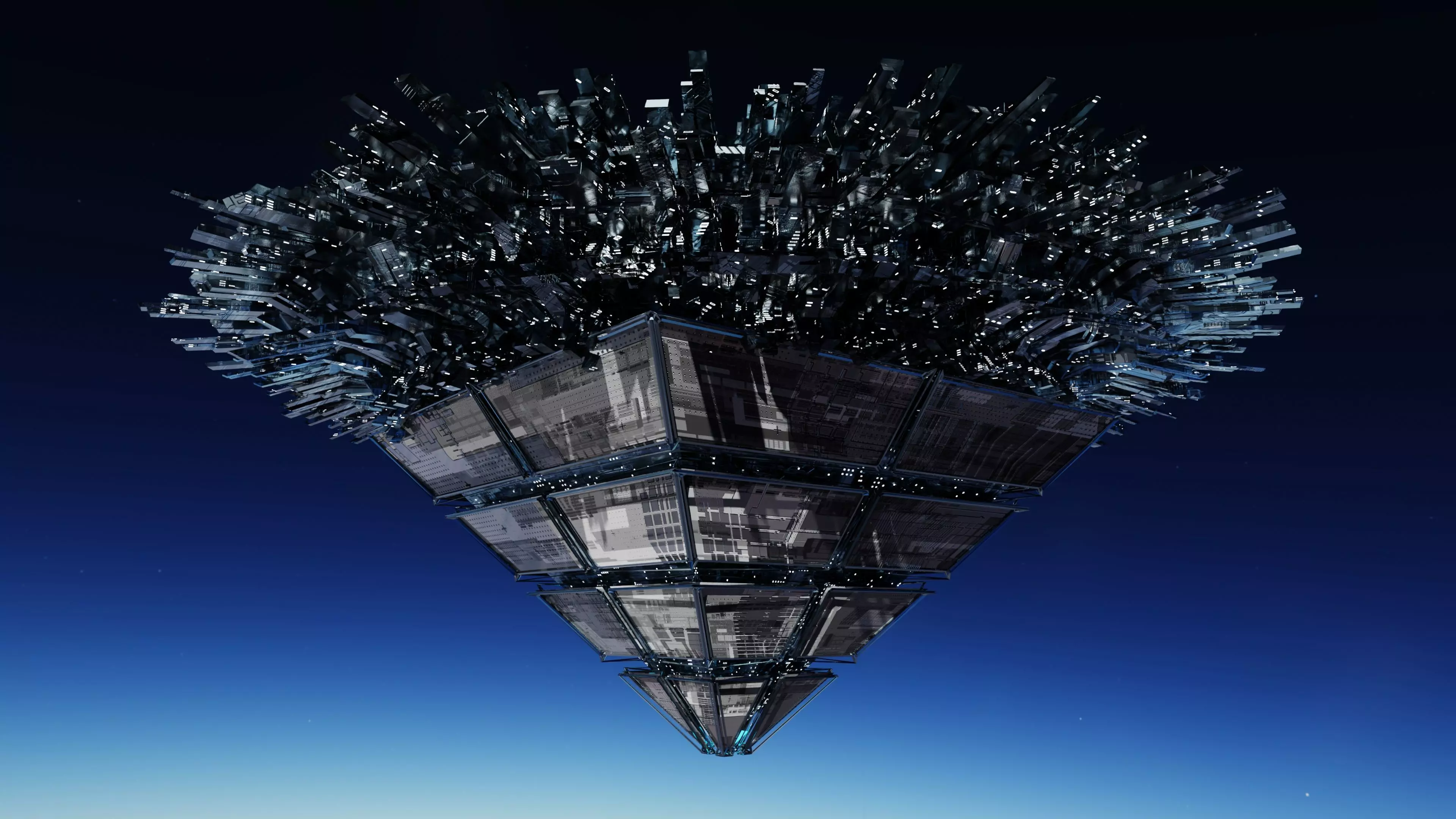 The Pyramid UFO Spaceship Low-poly 3D model