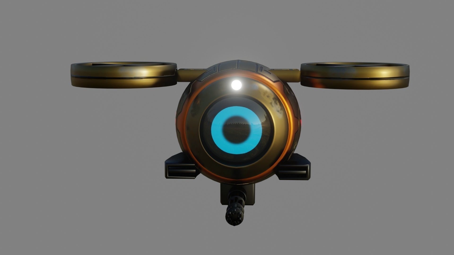 Sci-Fi Drone - Low Poly - Game Ready - PBR Low-poly 3D model_12
