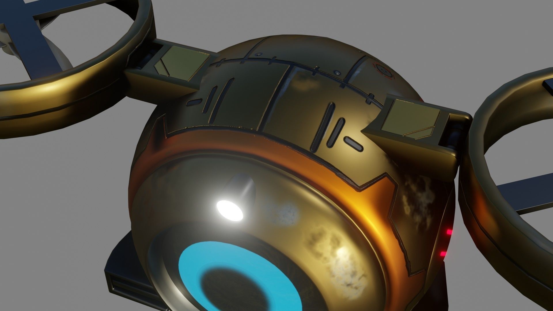 Sci-Fi Drone - Low Poly - Game Ready - PBR Low-poly 3D model_16